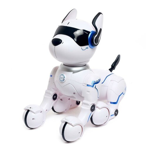 Робот - собака, радиоуправляемый Фьючер, русское озвучивание, работает от аккумулятора робот радиоуправляемый киберзавр русское озвучивание выдыхает пар работает от аккумулятора