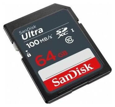 Карта памяти 64Gb SanDisk Ultra SDXC Class 10 (SDSDUNR-064G-GN3IN)