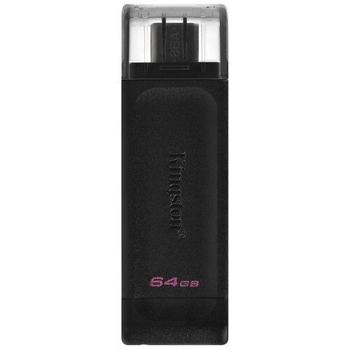 Флеш-диск 64GB KINGSTON DataTraveler 70, разъем Type-C 3.2, черный, DT70/64GB