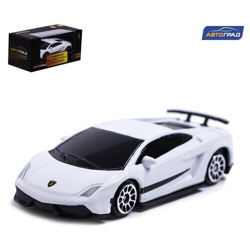 Машина металлическая LAMBORGHINI GALLARDO LP 570-4 SUPERLEGGERA,1:64, цвет белый