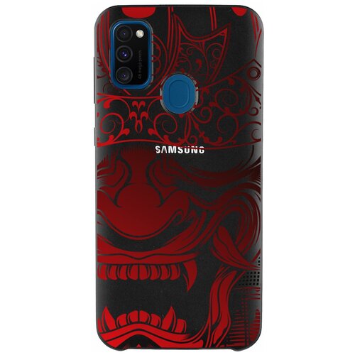 Силиконовый чехол Mcover на Samsung Galaxy M30s / Galaxy M21 с рисунком Красный железный воин противоударный чехол с защитой камеры mcover на samsung galaxy a21s с рисунком красный железный воин