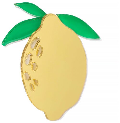 Лимон / Lemon, brooch, gold