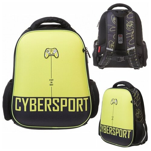 фото Рюкзак hatber cyber sport 38х29х12,5см eva нагрудная стяжка, светоотражающие элементы, 1 отделение 2 кармана и 1 потайной на спинке