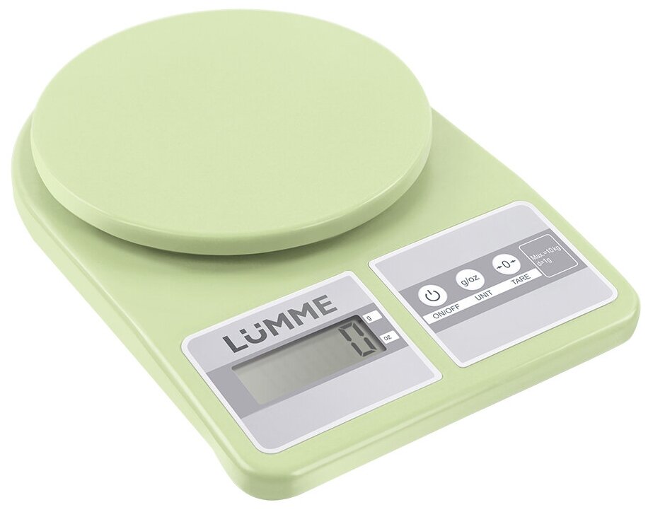 Весы кухонные LUMME LU-1348 зеленый нефрит сенсор