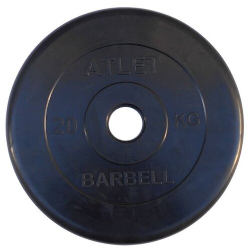 28952-38532 Диск обрезиненный BARBELL ATLET 25 кг / диаметр 51 мм, MB-AtletB51-25 диск ufc premium urethane grip 25 кг черный