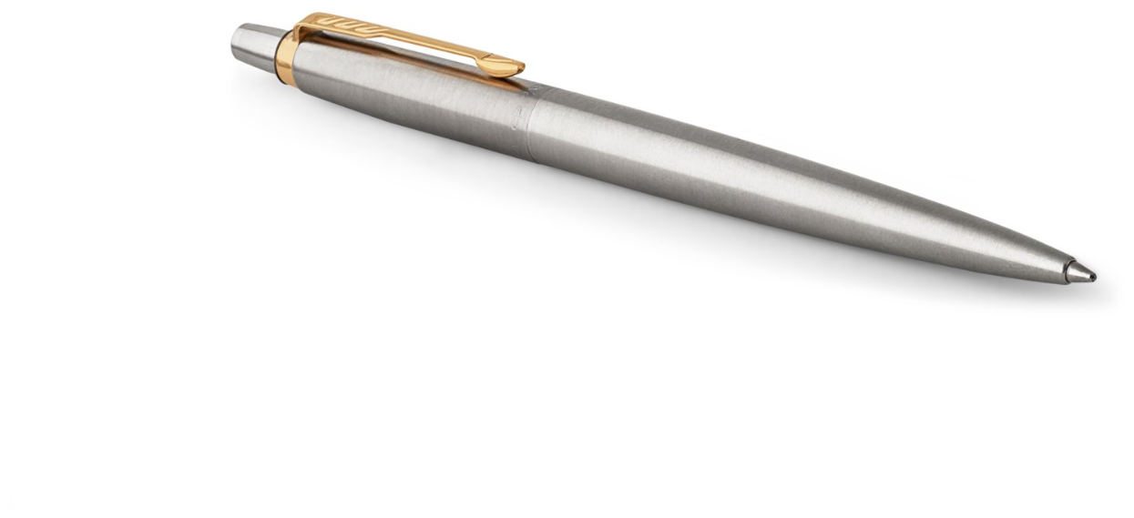 Подарочный набор: Шариковая ручка Parker Jotter Essential, St. Steel GT и недатированный ежедневник черный — фото 1