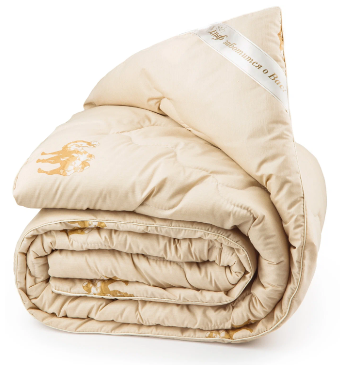 Одеяло Эльф из Верблюжьей шерсти "Cotton" классическое, 1.5-спальное - фотография № 2