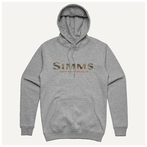 Simms Толстовка Logo Hoody grey heather, Мужской, XL активный отдых