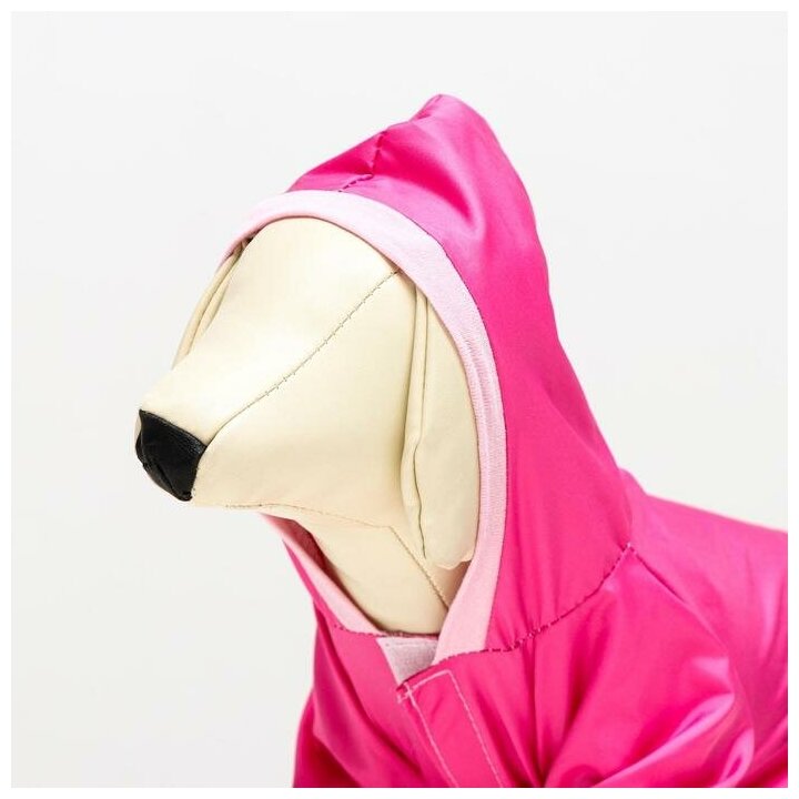 Комбинезон для собак, S (дс 22 см, ог 32 см) розовый - фотография № 3