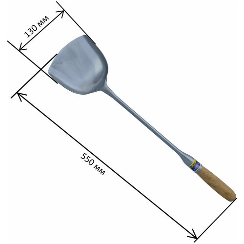 Лопатка для вок (Wok Chuan) GetHof с деревянной ручкой ширина 130 мм
