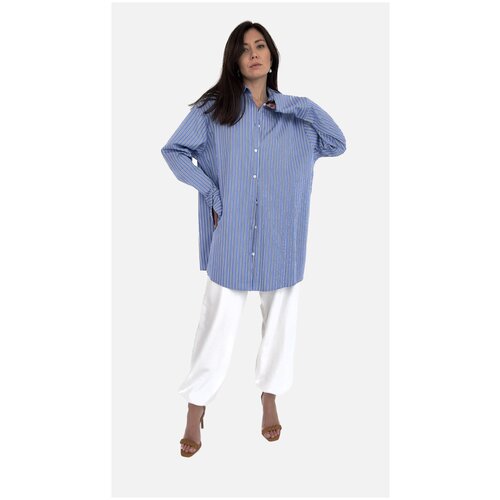 фото Рубашка get rich jeans из итальянского хлопка - os - в полоску(001) so, jetlag