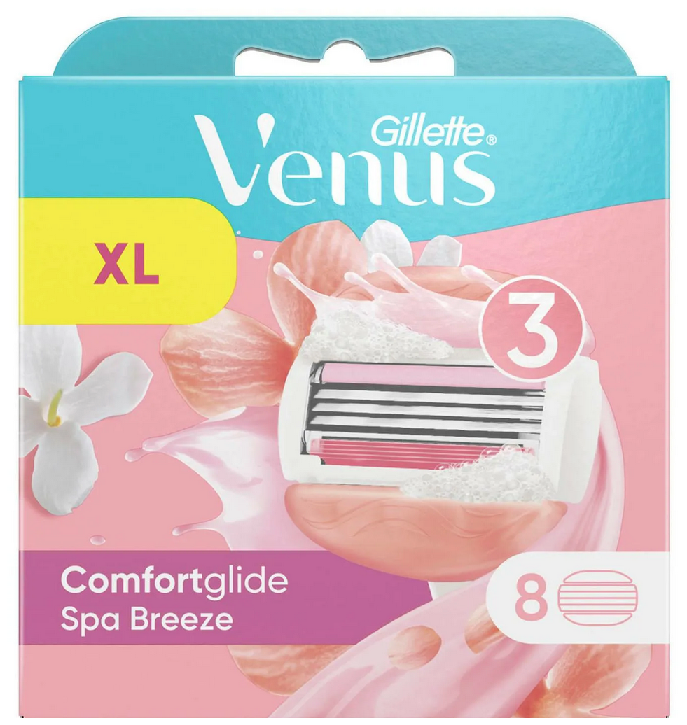 Venus ComfortGlide Spa Breeze Сменные лезвия, 8 шт.