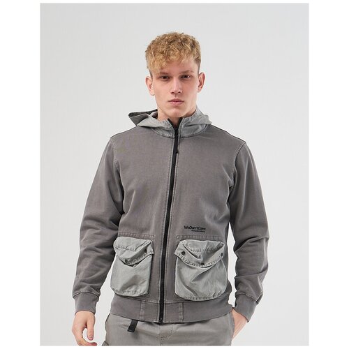 фото Толстовка we don’t care gd zip hoodie dark grey