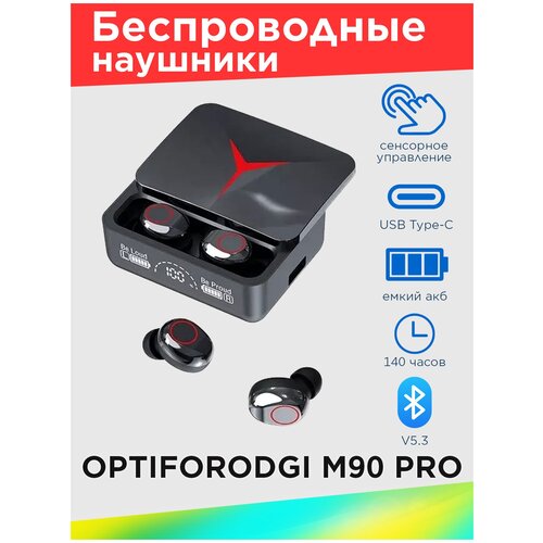 Беспроводные наушники OPTIFORODGI M90 PRO Bluetooth V5.3 Цвет черный