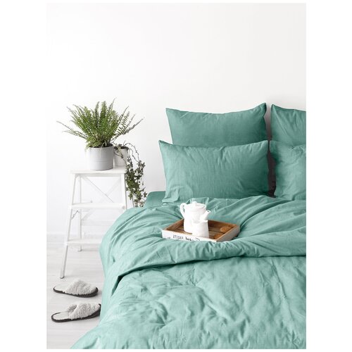 Пододеяльник LOVEME 1,5 спальный 148х215 см, сатин с меланжевым эффектом, цвет коричневый (Mokko)