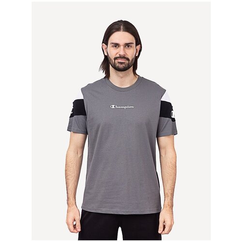 Crewneck T-Shirt, футболка, (GPA/NBK/WHT) серый/черный/белый, M