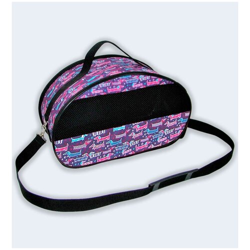 Переноска закрытая Melenni Эконом M серые собаки, 49х30x27, см; Вес: 920 гр.