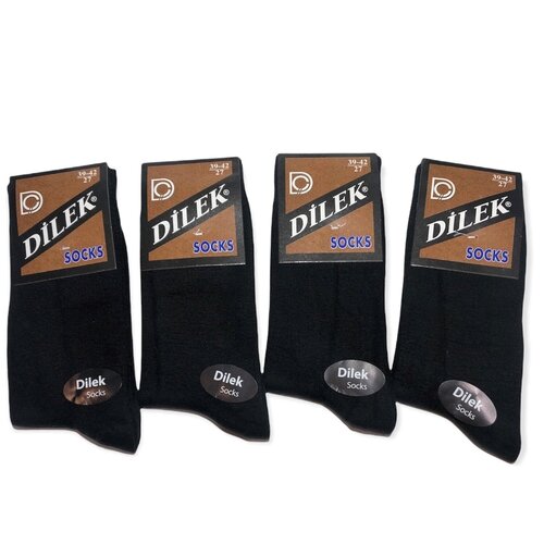 Носки DILEK Socks, 6 пар, размер 39-42, черный мужские носки dilek socks 6 пар усиленная пятка размер 43 46 черный