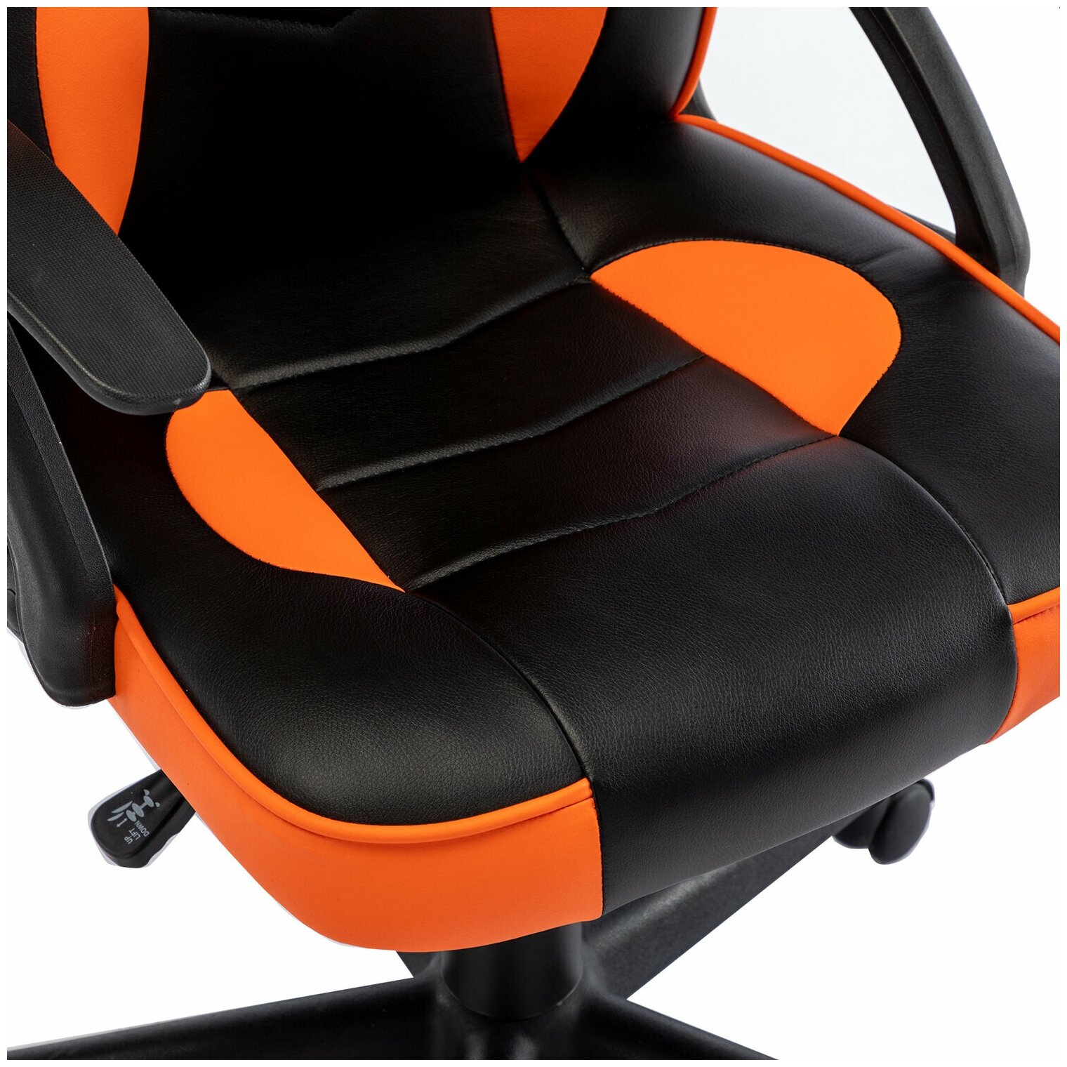 Кресло компьютерное BRABIX Shark GM-203, экокожа, черное/оранжевое (532513) - фотография № 8