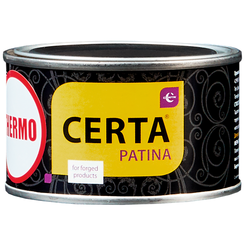 Краска CERTA Patina до 700С влагостойкая моющаяся огнезащитная матовая золото 0.08 кг