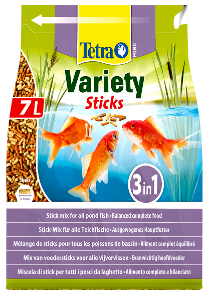 Корм для прудовых рыб Tetra Pond Variety Sticks 7л/1020гр смесь палочки - фотография № 12