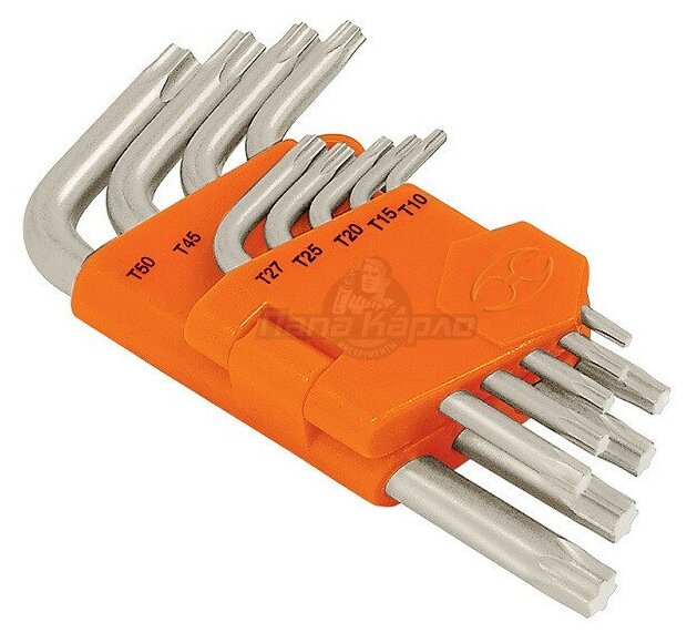 Набор шестигранных ключей TORX-9 TRUPER, 15554, 9 штук