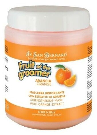 Маска Iv San Bernard Fruit of the Groomer Orange, восстанавливающая для слабой выпадающей шерсти с силиконом 3 л - фотография № 4