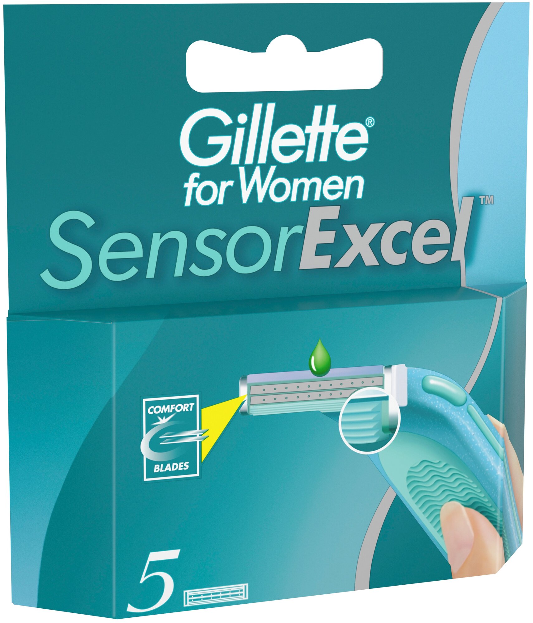 Сменные кассеты для женского бритья Gillette Sensor Excel, 5 шт