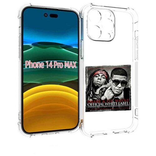 Чехол MyPads Drake - Official White Label для iPhone 14 Pro Max задняя-панель-накладка-бампер