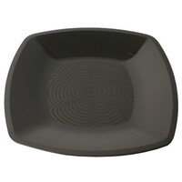 Тарелка одноразовая авм-пластик 180x180 мм черная, 12 шт/уп