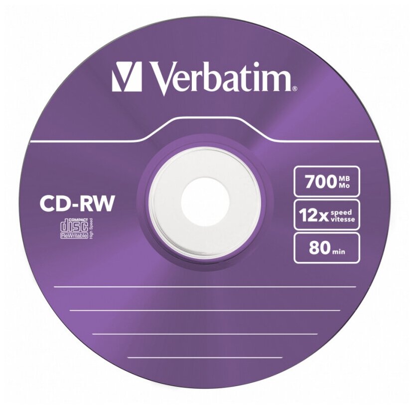 CD-RW набор дисков Verbatim - фото №12
