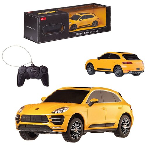 Машина р у 1:24 Porsche Macan Turbo Цвет Желтый 71800Y машина rastar ру 1 24 porsche macan turbo желтая