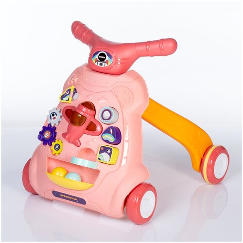 Развивающая игрушка-каталка Babyhit Funny Plane, цвет розовый