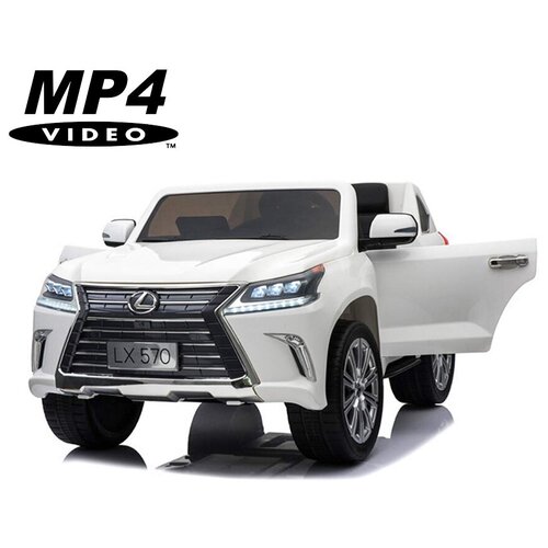 внедорожники и джипы dake детский электромобиль lexus lx570 4wd mp4 dk lx570 white mp4 Dake Детский электромобиль Lexus LX570 4WD MP4 - DK-LX570-WHITE-MP4