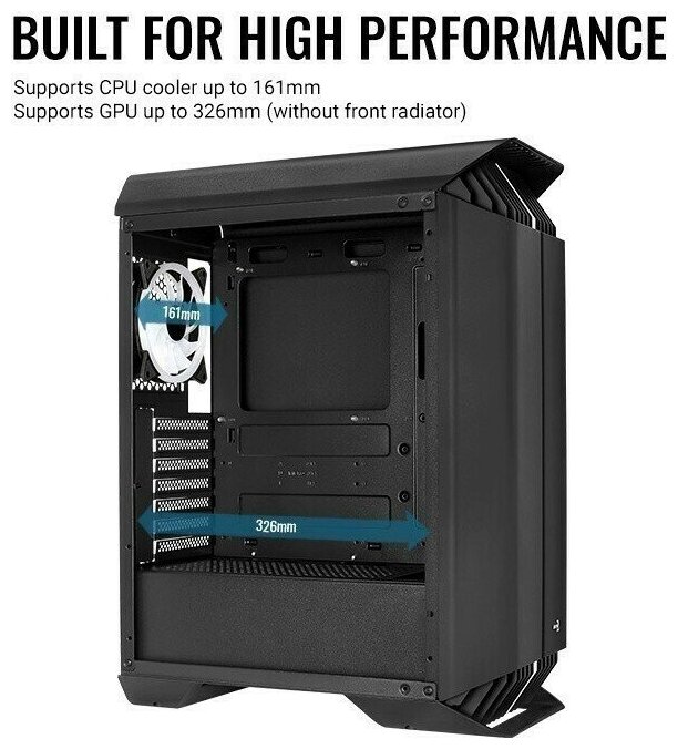 Корпус ATX AEROCOOL Gladiator Duo-G-BK-v1, Midi-Tower, без БП, черный [accm-pb27033.11] - фото №6