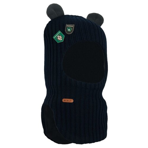 фото Шапка-шлем медведик, цвет темно-синий, размер 48-50 mialt
