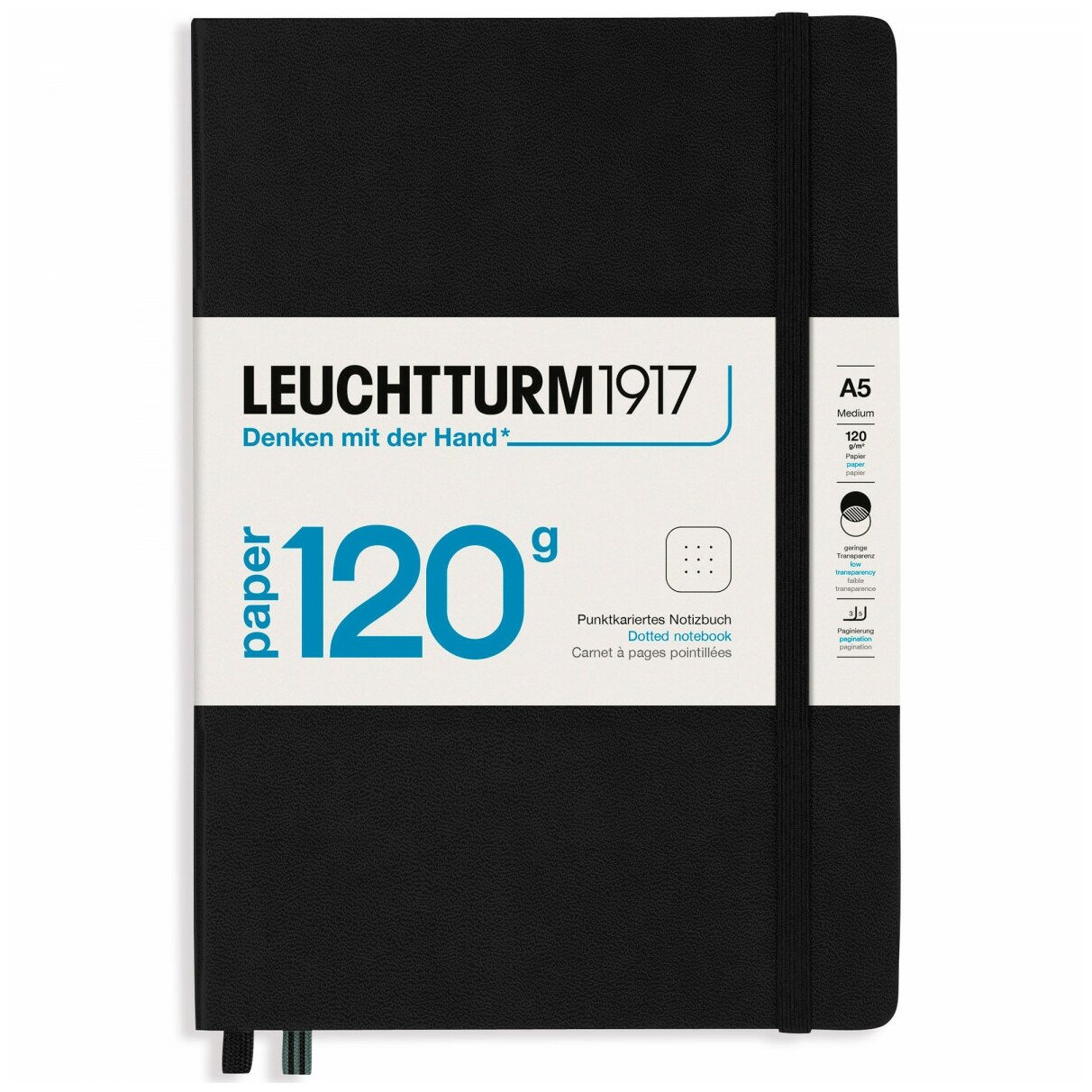 Блокнот Leuchtturm 120g Edition Medium A5 101л в точку твердая обложка Черный