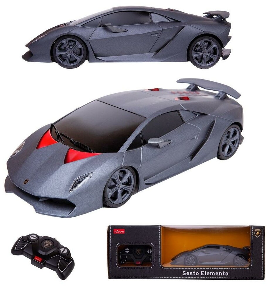 Машина р у 1:18 Lamborghini Sesto Elemento Цвет Серый 40МГц 53700G