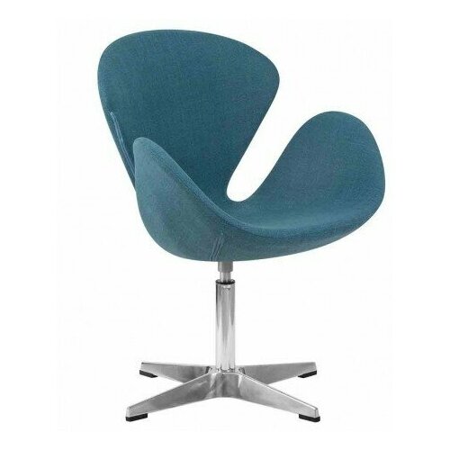 Кресло дизайнерское DOBRIN SWAN LMO-69А, ткань, синий