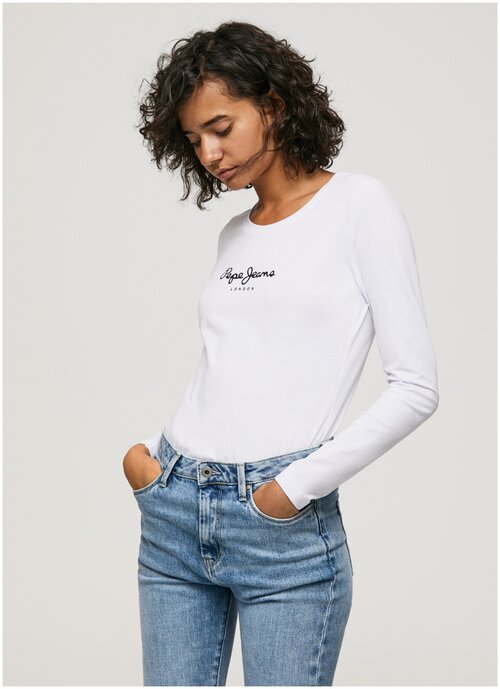 Лонгслив Pepe Jeans Virginia, размер XS, белый