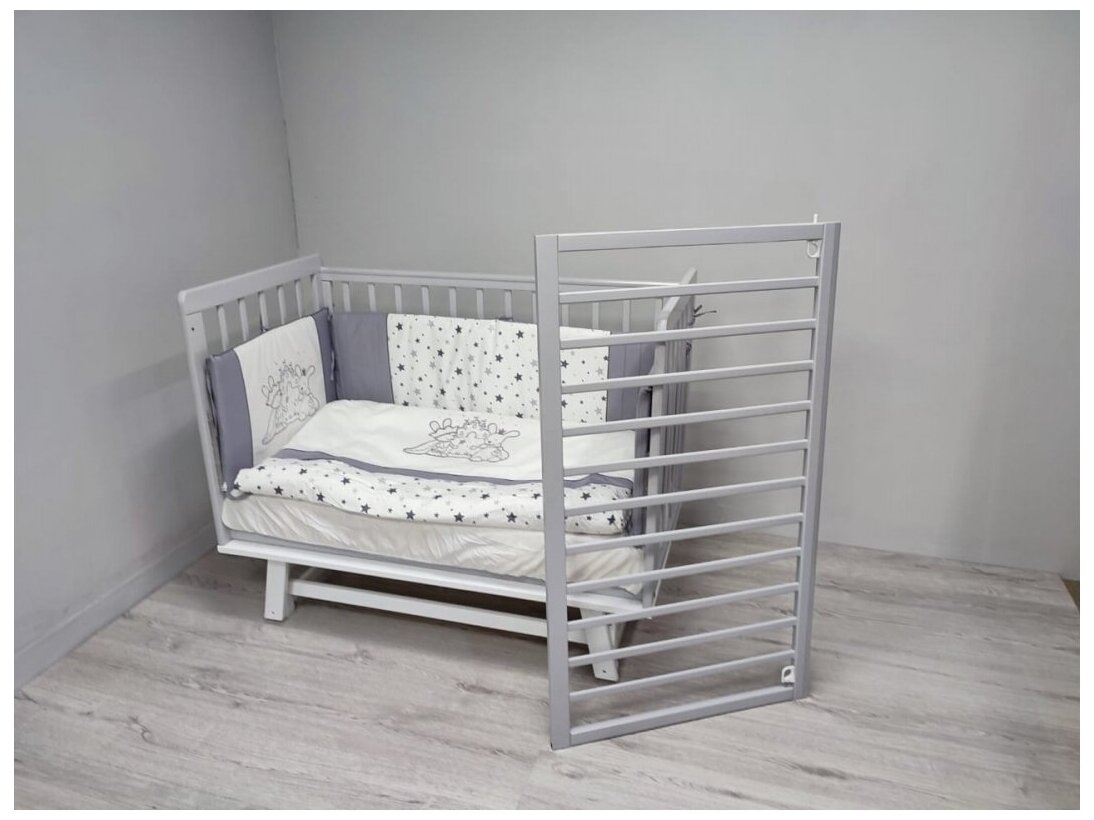 Кроватка детская Incanto Anniken цвет серый/белый