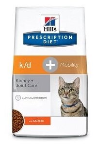 Сухой диетический корм для кошек Hill's Prescription Diet k/d, Mobility Kidney, Joint Care для поддержания здоровья почек и суставов, 2 кг - фотография № 19