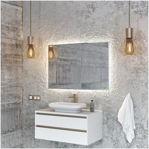 Зеркало для ванной с подсветкой BENETTO орвието 80 х 120 см сенсор с диммером