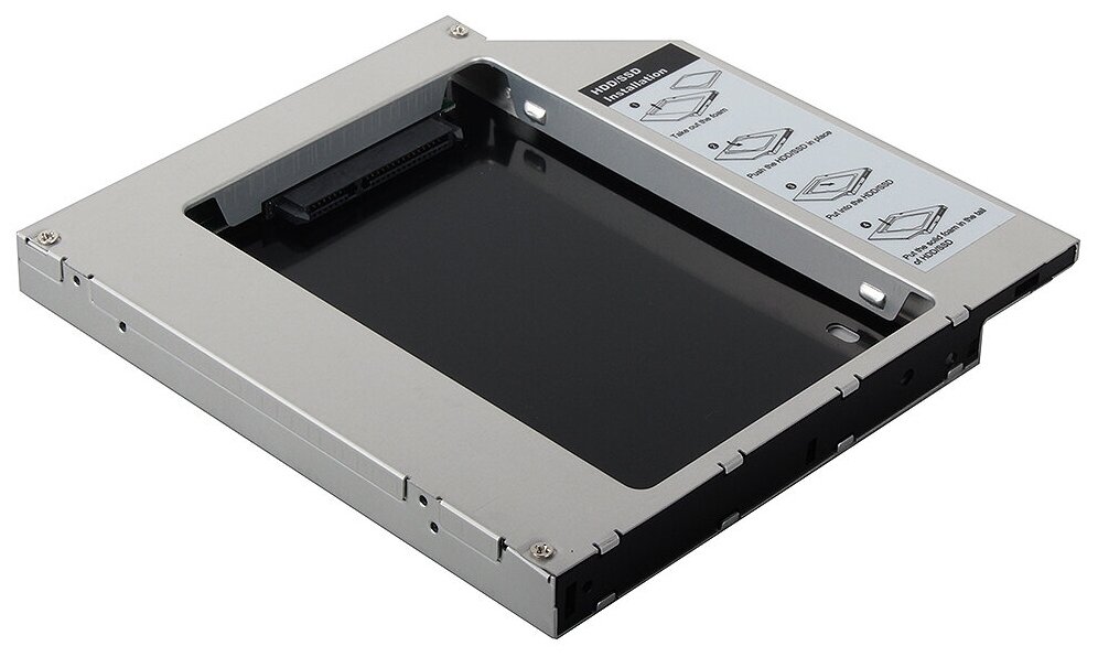 Мобил рек AgeStar SSMR2S, для замены привода в ноутбуке на 2,5", SATA, black