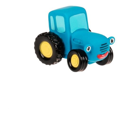 игрушка для ванны синий трактор 10см с улыбкой капитошка пвх в сетке Игрушка для ванны «Синий трактор с улыбкой», 10 см