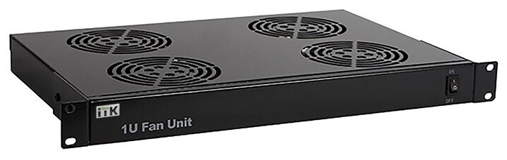 FM05-1U4TS ITK 19" вентиляторный модуль 1U 4 вентилятора с цифровым термостатом IEK - фото №2