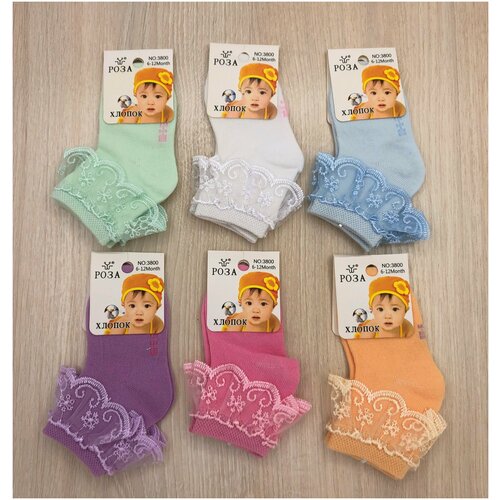 фото Носки детские "роза" 6 пар 1-2 г.