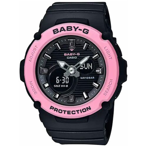 Наручные часы CASIO Baby-G, черный, розовый