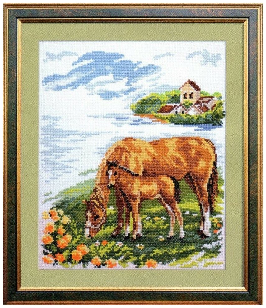 Лошадки #1-03 Алиса Набор для вышивания 22 x 26 см Счетный крест