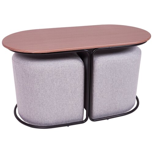 Комплект из 2-ух пуфов и журнального столика, MY20B699LGR